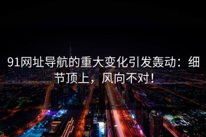 91网址导航的重大变化引发轰动：细节顶上，风向不对！